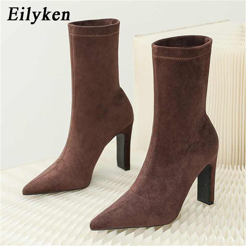 No Show Sock Women - Eilyken Inverno Tacco Spesso Calzino Flock