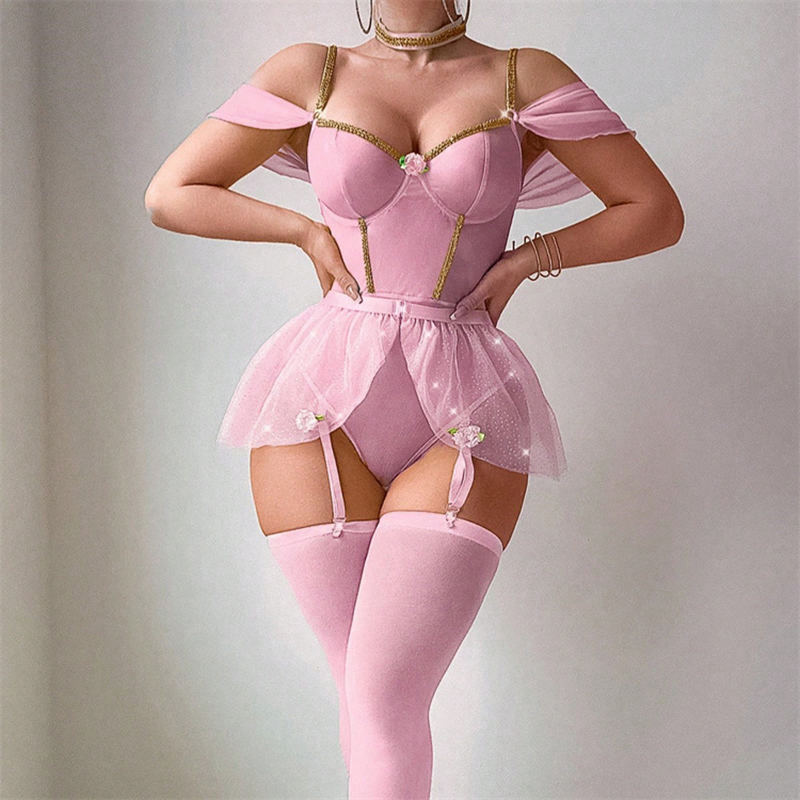 Completo Lingerie Body Lucido  - Fishnet Stocking Women recensione e prezzo