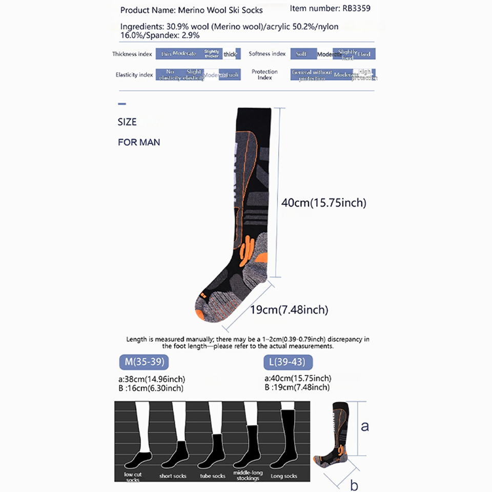 Calze da sci lunghe al ginocch - Thermal Sock Winter recensione e prezzo